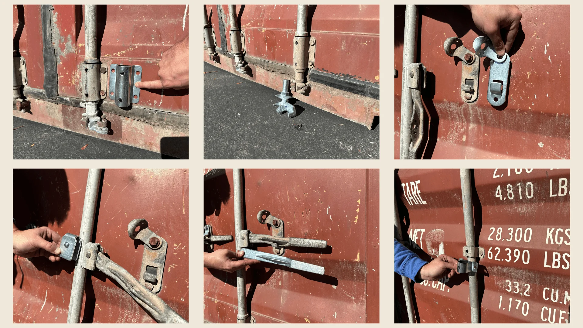 Shipping Container Door Lock Parts - Not Including Bar - Image 2