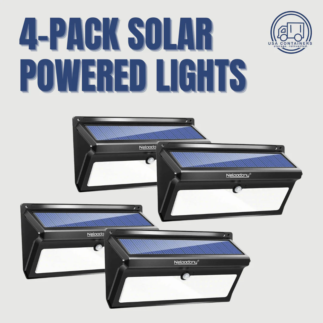 Shipping Container Solar Powered Lights - Motion Detecting (4 pack)