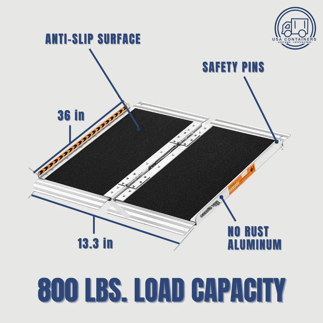Shipping Container Ramp - Anti-slip Surface (Foldable) Multiple Sizes - Image 2