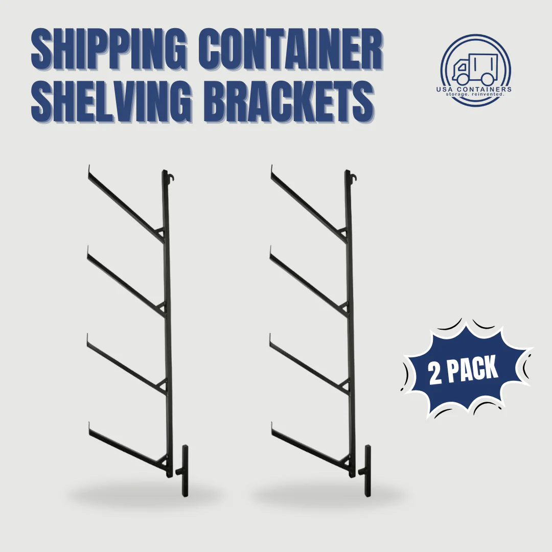 Shipping Container Shelving Brackets / Pipe Racks 4 level