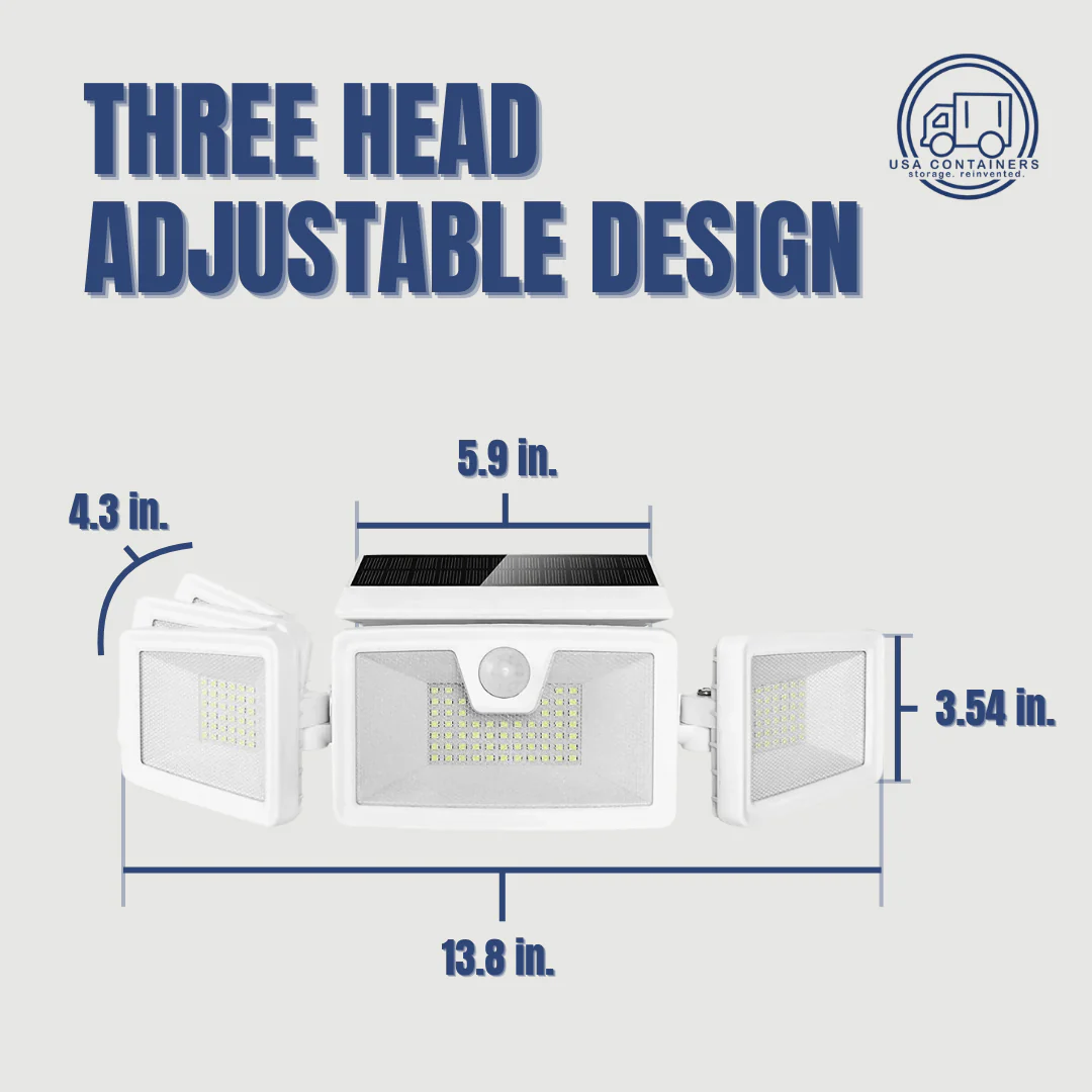 Shipping Container Ultra-wide Adjustable Solar Powered Lights - Image 2