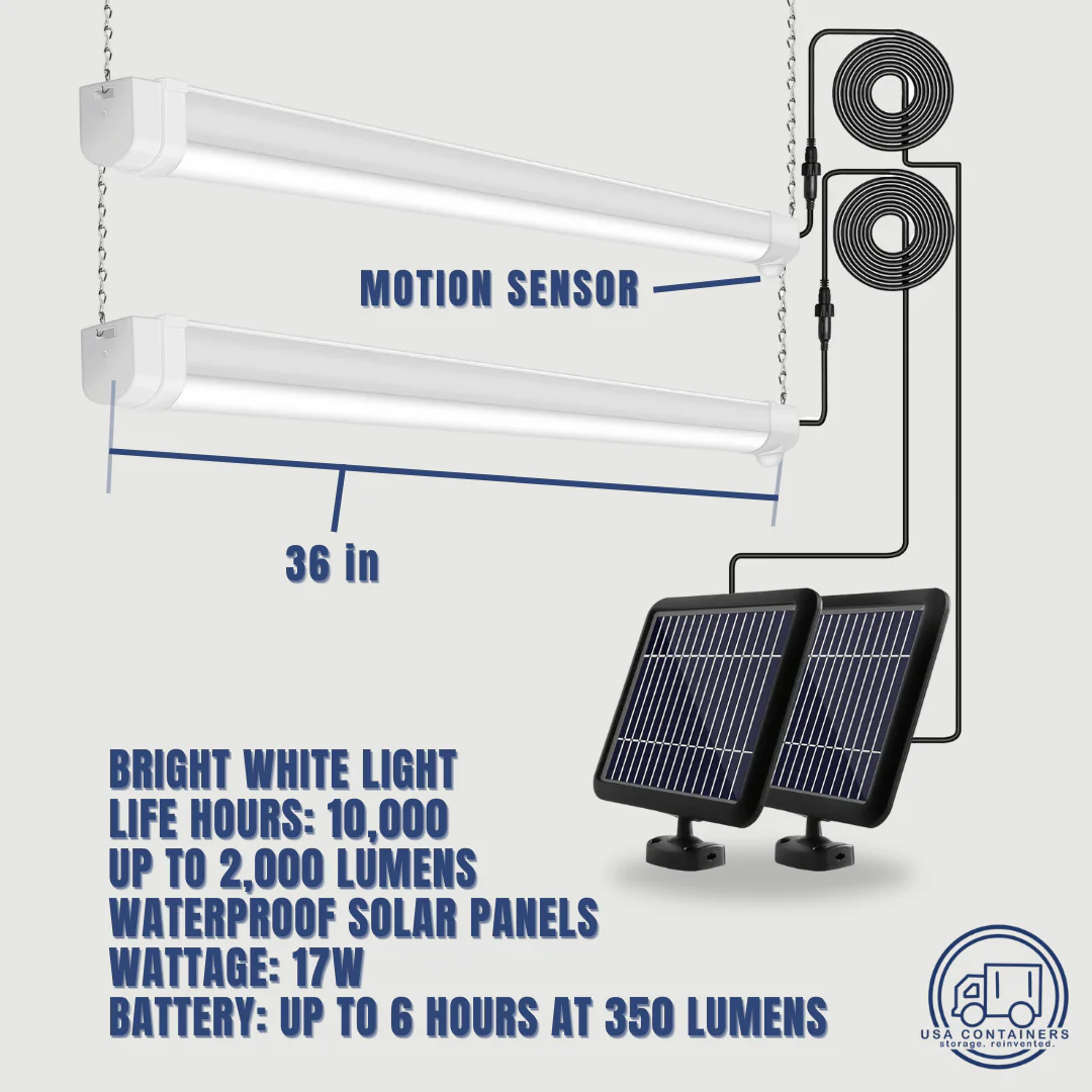 Solar Powered Interior Workshop Lights (2 pack) - Image 2